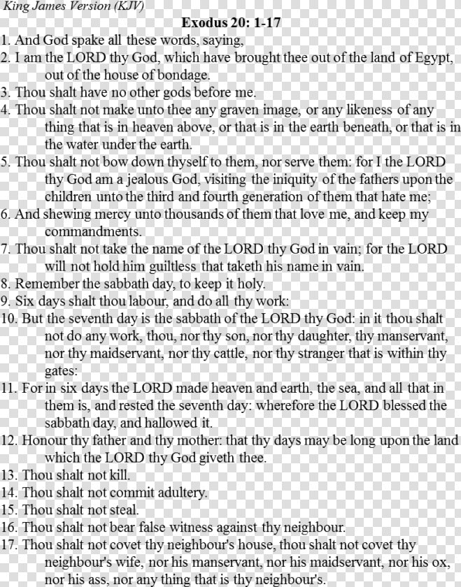 Ten Commandments Kjv Only  HD Png DownloadTransparent PNG