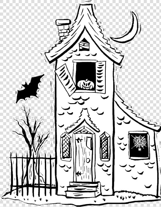 Drawing Creepy House   Haunted House Sketch Easy  HD Png DownloadTransparent PNG