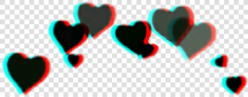  glitch  glitchhearts  scglitchy  glitchy  tiktok   Transparent Heart Crown Filter  HD Png DownloadTransparent PNG