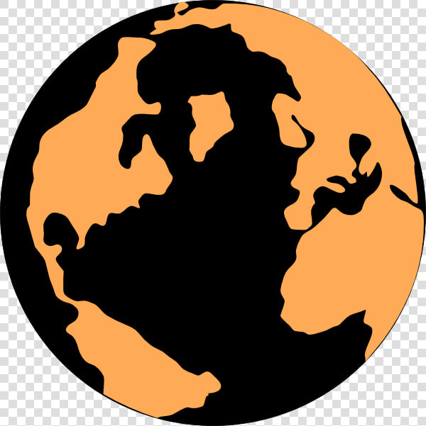 Orange And Black Globe Svg Clip Arts   Orange And Black Globe  HD Png DownloadTransparent PNG