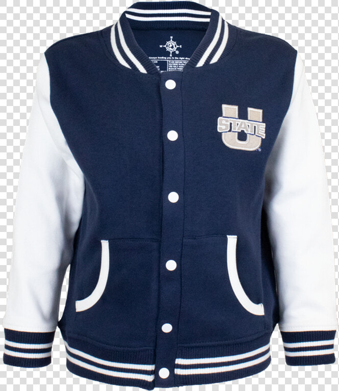 U state Kids Varsity Jacket Navy   Cardigan  HD Png DownloadTransparent PNG