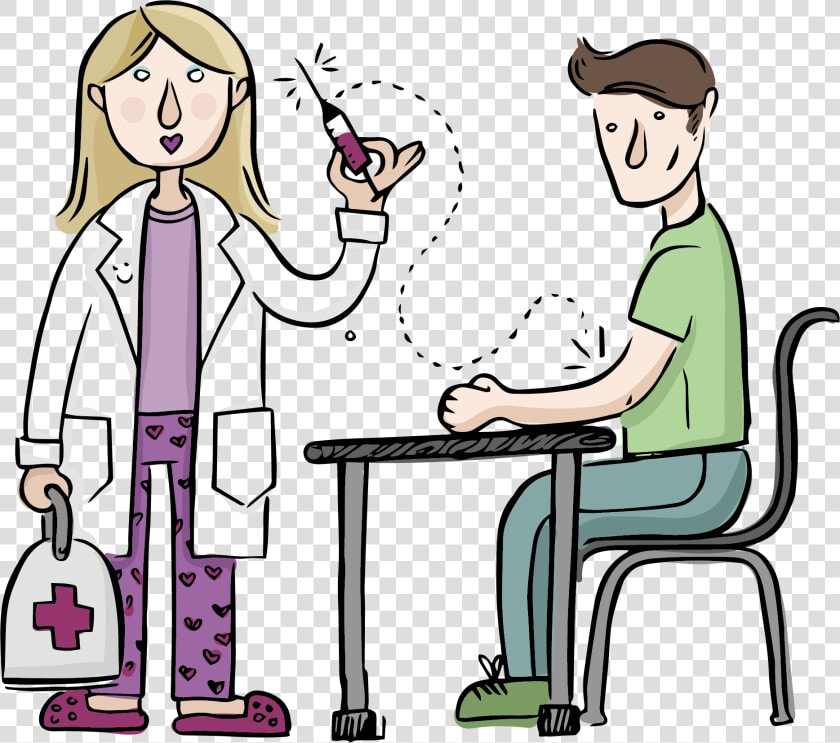 Clip Art Cartoon Picture Of Doctor And Patient   Caricatura Medico Y Paciente  HD Png DownloadTransparent PNG