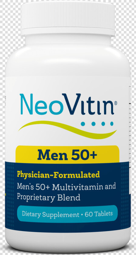 Neovitin Mens 50 Plus Multivitamin Bottle Front   Bottle  HD Png DownloadTransparent PNG