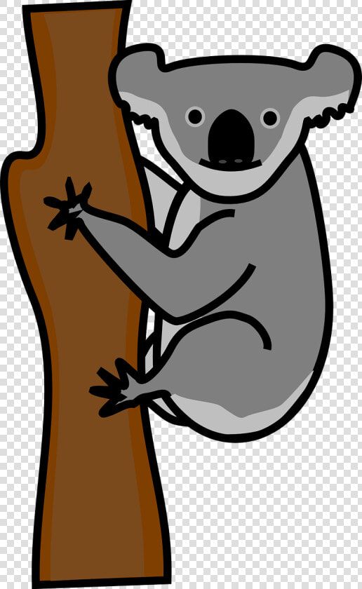 Koala Bear Clipart Tree Clipart   Koala Clip Art Black And White  HD Png DownloadTransparent PNG