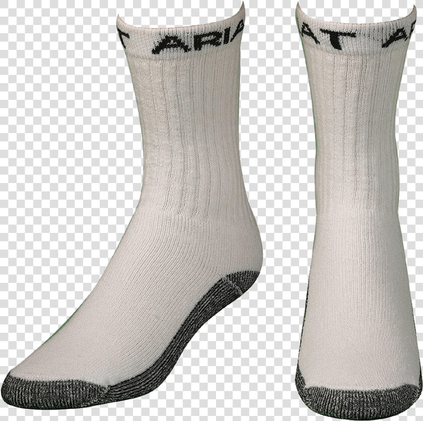 Men S Ariat 3 Pack Workboot Socks   White   Sock  HD Png DownloadTransparent PNG