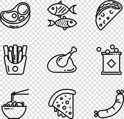 Food Packs Vector   Hand Drawn Social Media Icons Png  Transparent PngTransparent PNG