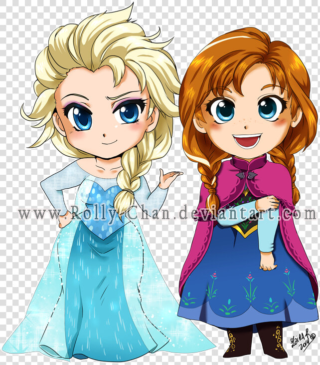 Elza Y Anna Pinterest   Chibi Elsa And Anna  HD Png DownloadTransparent PNG