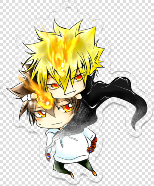 Reborn   Tsuna  amp  Giotto   Cartoon  HD Png DownloadTransparent PNG