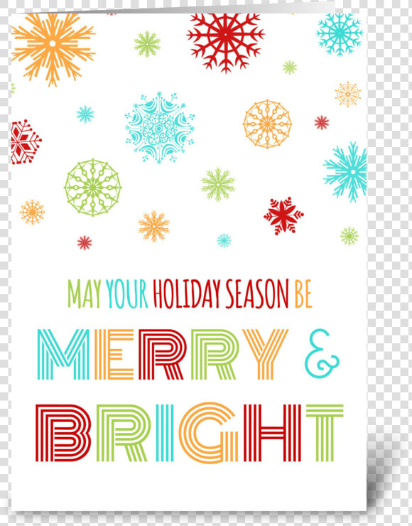 Colorful Merry  amp  Bright Christmas Card Greeting Card   Hometex  HD Png DownloadTransparent PNG