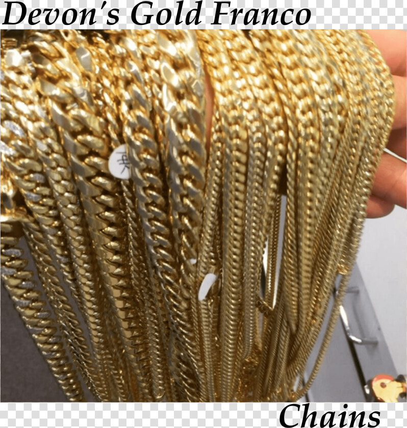 Gold Franco Chains Devon   Chain  HD Png DownloadTransparent PNG