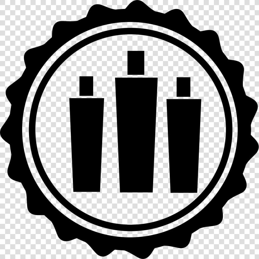 Hair Salon Badge Circle With Three Bottles   100  Uptime  HD Png DownloadTransparent PNG