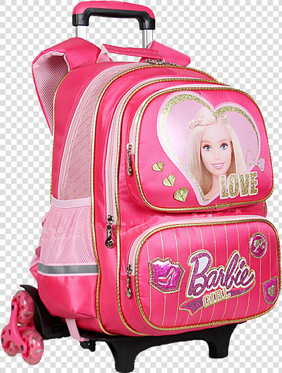 Barbie Trolley Bag Primary School Backpack Backpack   Hand Luggage  HD Png DownloadTransparent PNG