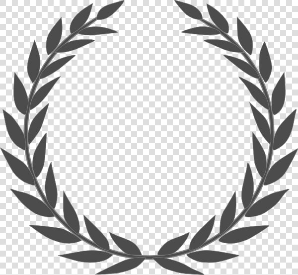 Laurel Crown Dark Grey Clip Art At Clker   Circle Leaf Border Clipart  HD Png DownloadTransparent PNG