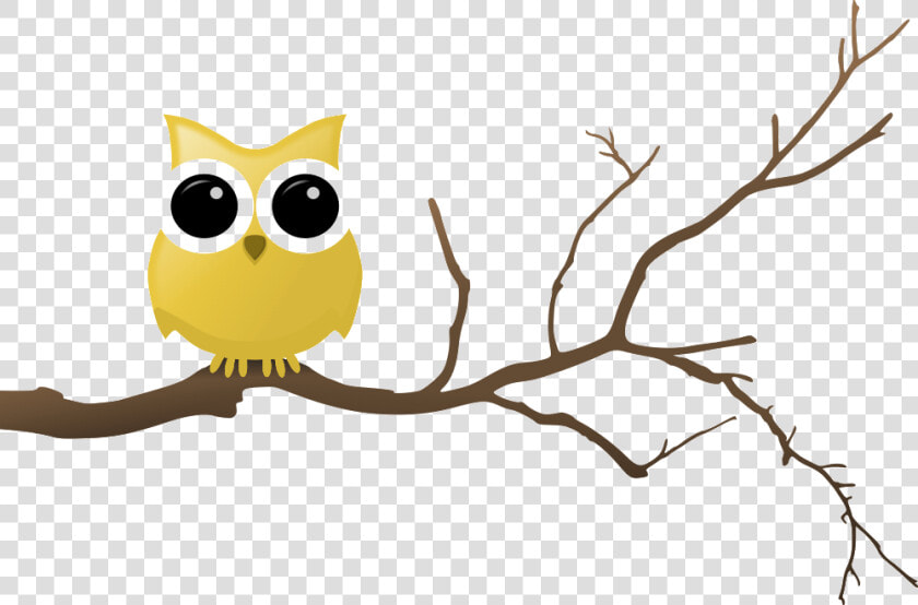 Yellow Owl Owls In Tree Clip Library Huge Freebie For   Tree Branch Png  Transparent PngTransparent PNG