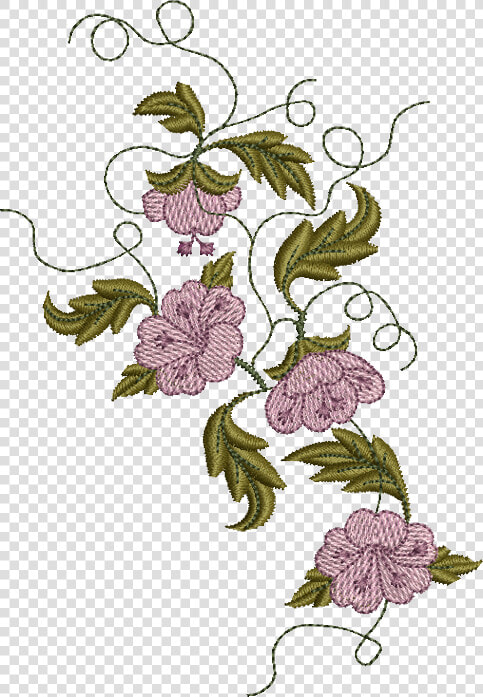 Transparent Flowers Embroidery   Transparent Floral Embroidery Png  Png DownloadTransparent PNG