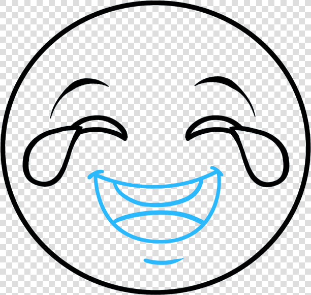 Transparent Laughing Face Clipart Black And White   Laughing Emoji I Can Draw  HD Png DownloadTransparent PNG