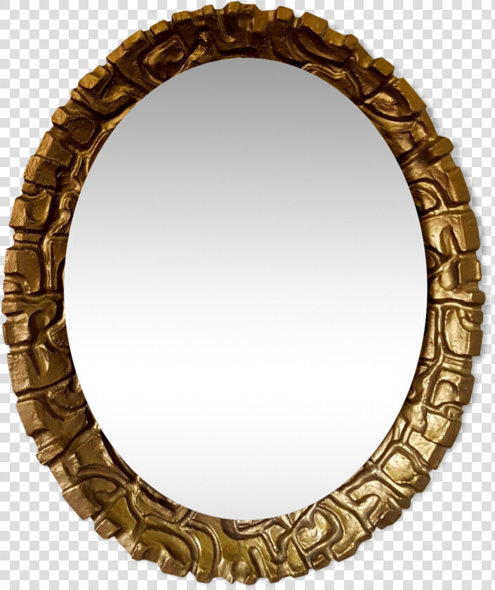 Mirror With Resin Gold Outline  1960s   Mirror Outline  HD Png DownloadTransparent PNG