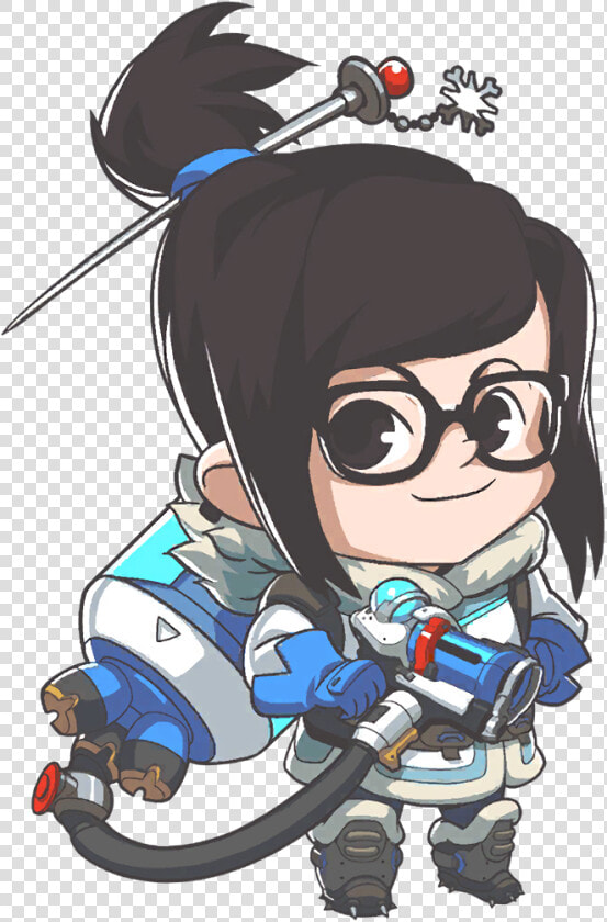 Overwatch Mei Halloween Skin Png Svg Black And White   Overwatch Mei Cute Spray  Transparent PngTransparent PNG