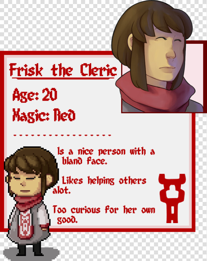 Undertale Au Oldtale Character Profile Cleric Frisk   Undertale Au Characters Bios  HD Png DownloadTransparent PNG