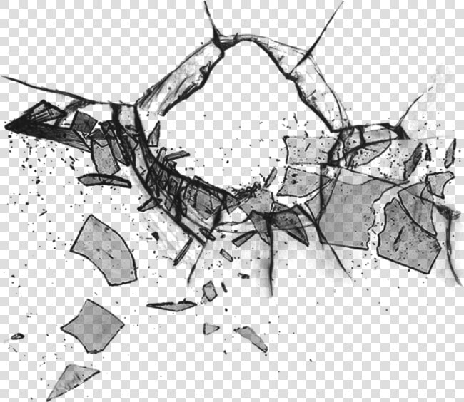  glass  black  shatter  broken  shattered  hole   Shattered Glass Broken Glass Drawing  HD Png DownloadTransparent PNG