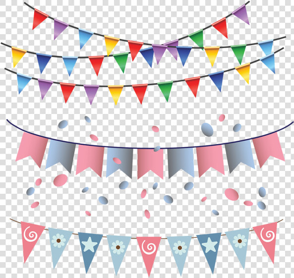 Image Black And White Garland Vector Birthday   Happy Birthday Flag Png  Transparent PngTransparent PNG