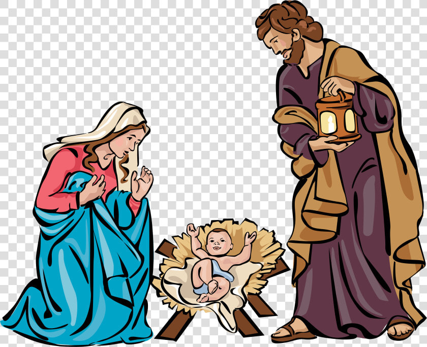 Holy Family Nativity Scene Christmas Nativity Of Jesus   Baby Jesus Clip Art  HD Png DownloadTransparent PNG