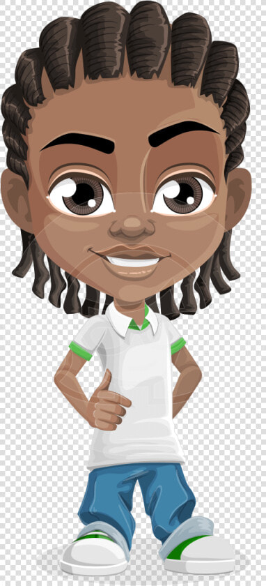 Cute African American Boy Cartoon Vector Character   African American Cartoon Boy  HD Png DownloadTransparent PNG