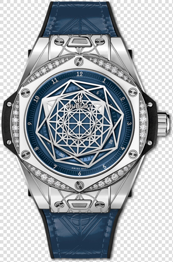 Big Bang One Click Sang Bleu Steel Blue Diamonds   Hublot Big Bang One Click Sang Bleu  HD Png DownloadTransparent PNG