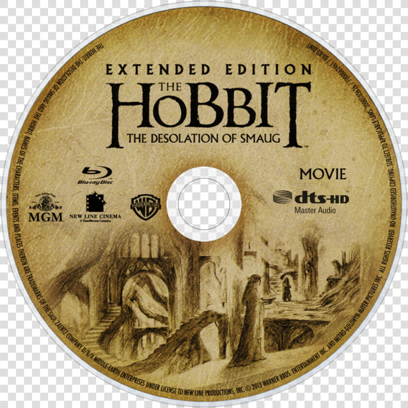 The Hobbit The Desolation Of Smaug Bluray Disc Image   Der Hobbit Eine Unerwartete Reise Blu Ray Cover  HD Png DownloadTransparent PNG