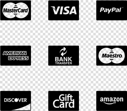 Payment Icons Png   Credit Card Icons Black And White  Transparent PngTransparent PNG