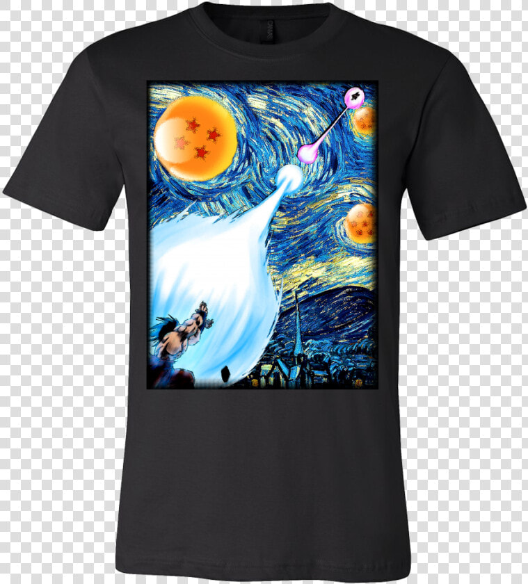 Goku Kamehameha Vs Vegeta Galick Gun Van Gogh Style   Goku Vs Vegeta Shirt  HD Png DownloadTransparent PNG