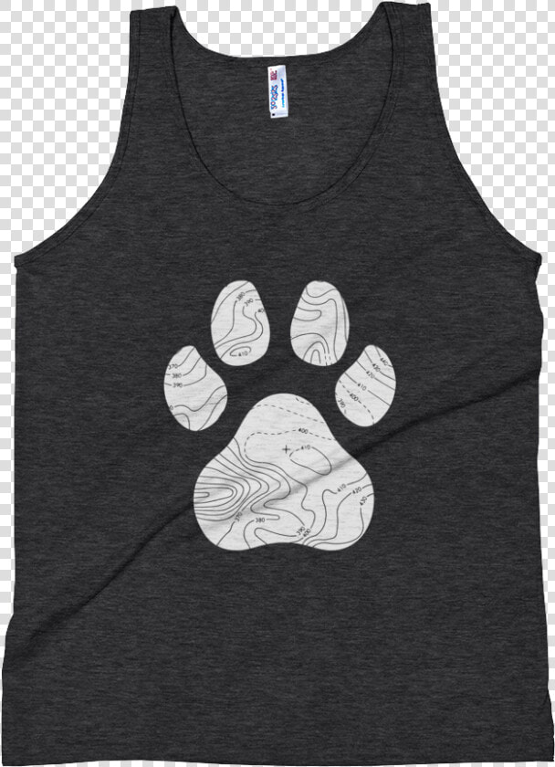 Topographic Paw Print Tank   Sleeveless Shirt  HD Png DownloadTransparent PNG