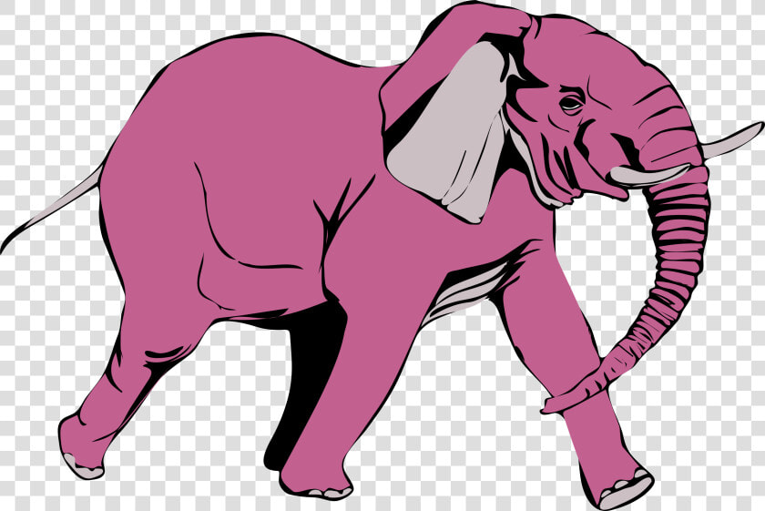 Pink Elephant On The Rampage Clip Arts   Pink Elephants Png  Transparent PngTransparent PNG