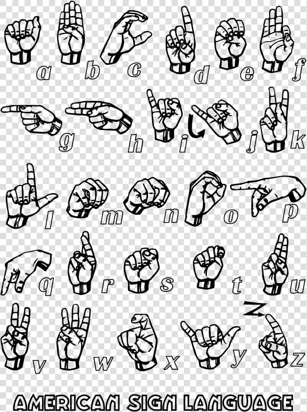 American Sign Language Asl Coloring Pages   Sign Language Alphabet Png  Transparent PngTransparent PNG