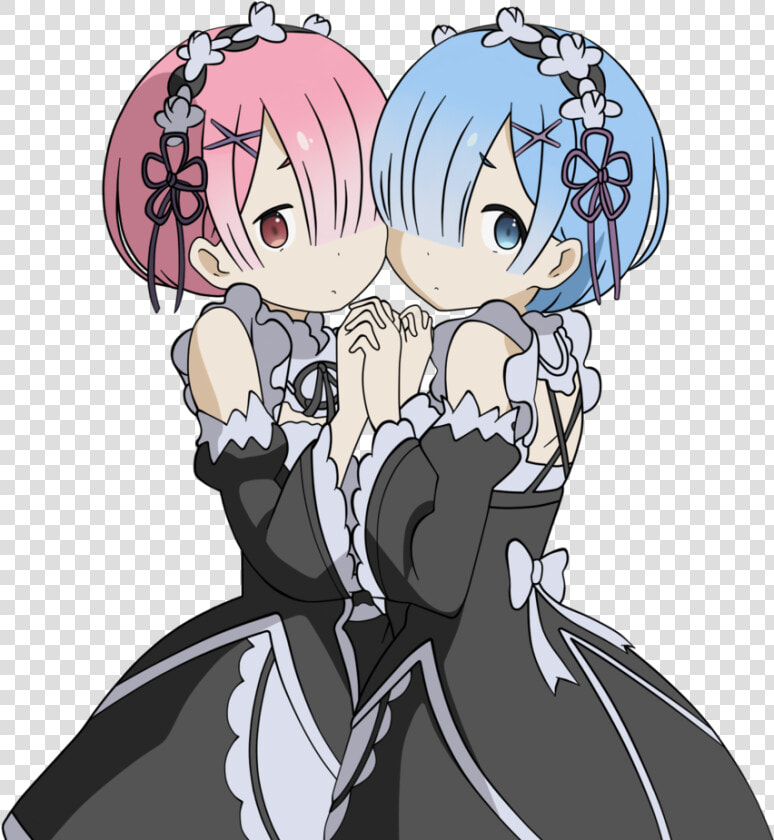 Ram And Rem   Png Download   Ram Rem Re Zero Png  Transparent PngTransparent PNG