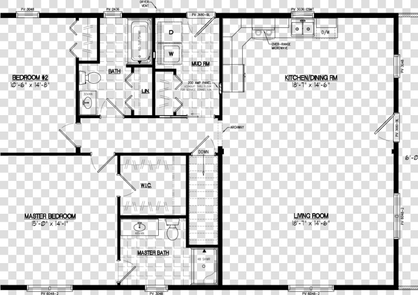 Loft 24 X 40 Floor Plan  HD Png DownloadTransparent PNG