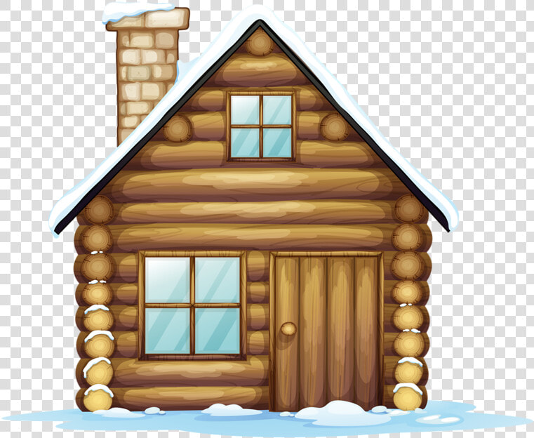 Transparent Log Cabin Clipart Black And White   Draw Santa Claus House  HD Png DownloadTransparent PNG