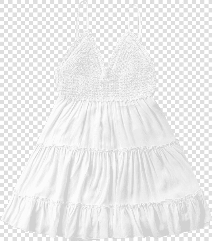 Crochet Panel Cami Flare Dress Zaful  HD Png DownloadTransparent PNG