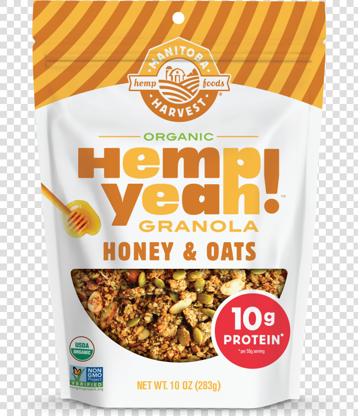 Honey  amp  Oats Organic Granola   Manitoba Harvest Hemp Yeah Granola  HD Png DownloadTransparent PNG