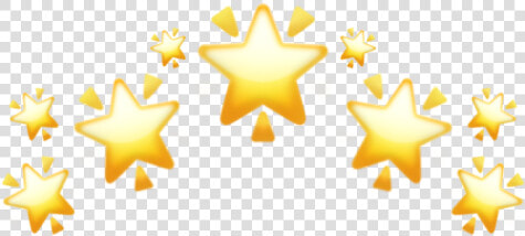  star  stars  emoji  crown  yellow  re100horneado  estrellas   Illustration  HD Png DownloadTransparent PNG