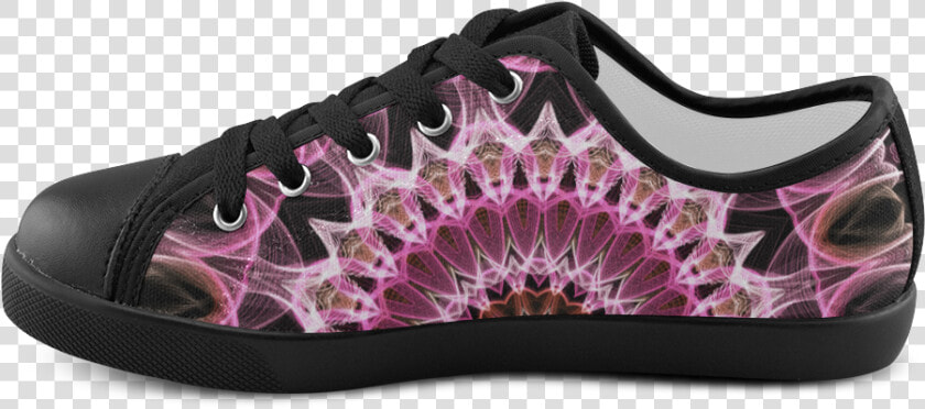 Pink Lace Abstract Art Mandala Canvas Kid S Shoes   Red Black And Green Shoes  HD Png DownloadTransparent PNG