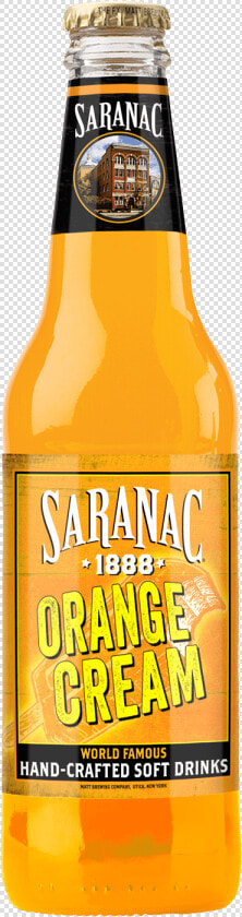 Saranac 1888 Orange Cream Soda Bottle   Saranac Orange Cream  HD Png DownloadTransparent PNG