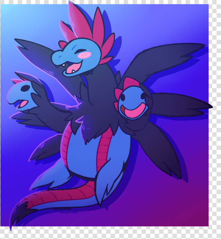 Happy Hydreigon   Cartoon  HD Png DownloadTransparent PNG