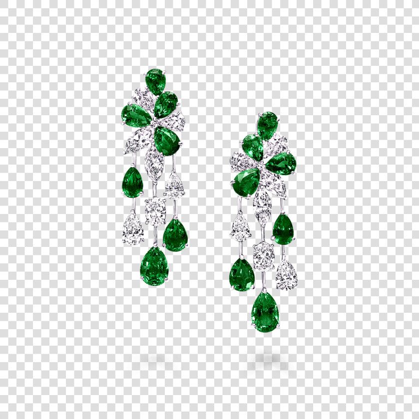 Discover Our Extraordinary Emerald And Diamond Earrings    Emerald Diamond Graff Earrings  HD Png DownloadTransparent PNG