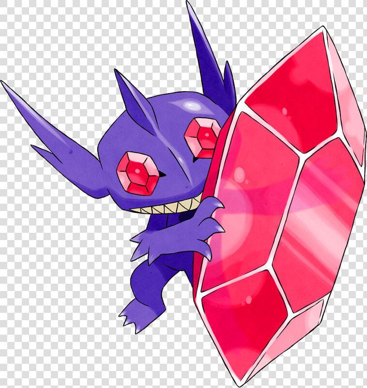 Shiny Mega Sableye Pokédex   Png Download   Pokemon Sableye Mega Evolution  Transparent PngTransparent PNG