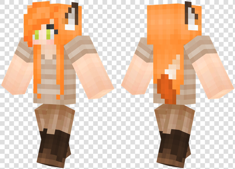 Foxy Lady Fox Ears  Minecraft Girl Skins   Minecraft Fox Ears Skin  HD Png DownloadTransparent PNG