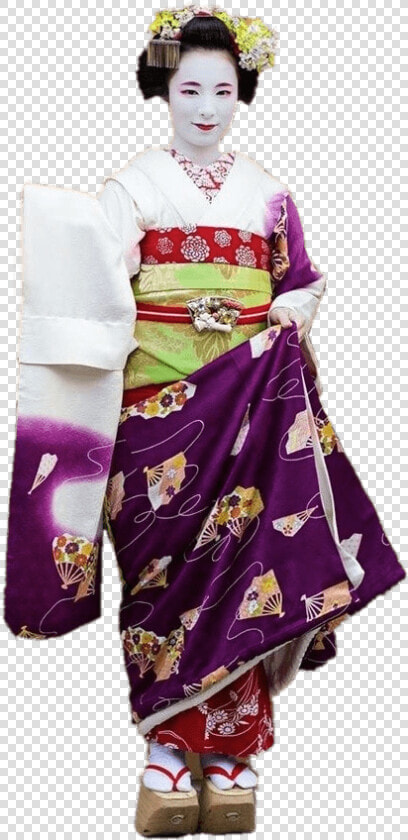 Geisha With Purple Tunic   Geisha Transparent  HD Png DownloadTransparent PNG