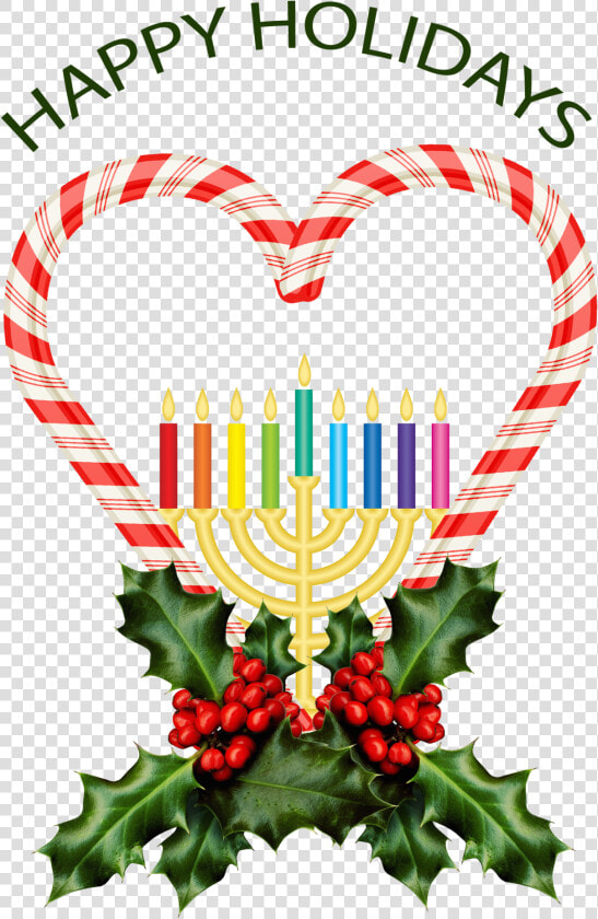 Candy Cane Interfaith Holiday Card Hannukah  Biglietti   Heart  HD Png DownloadTransparent PNG