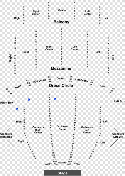 Citizens Bank Opera House Boston Seating Chart  HD Png DownloadTransparent PNG