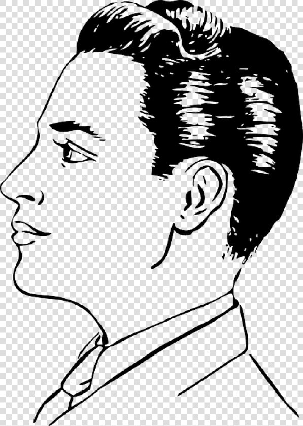 Transparent Human Face Png   Side Profile Cartoon Man  Png DownloadTransparent PNG